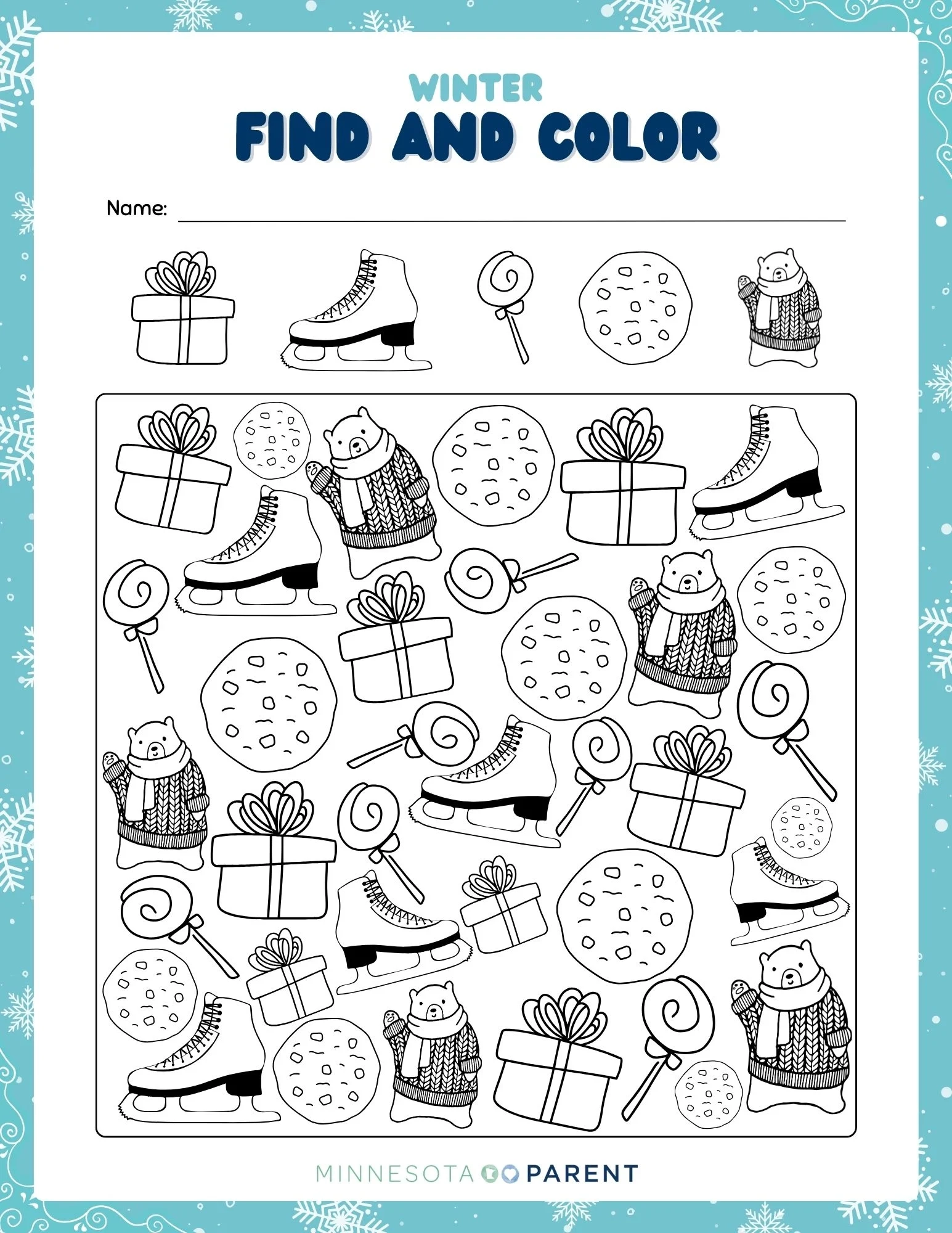 Free Printable Winter Worksheets Kindergarten