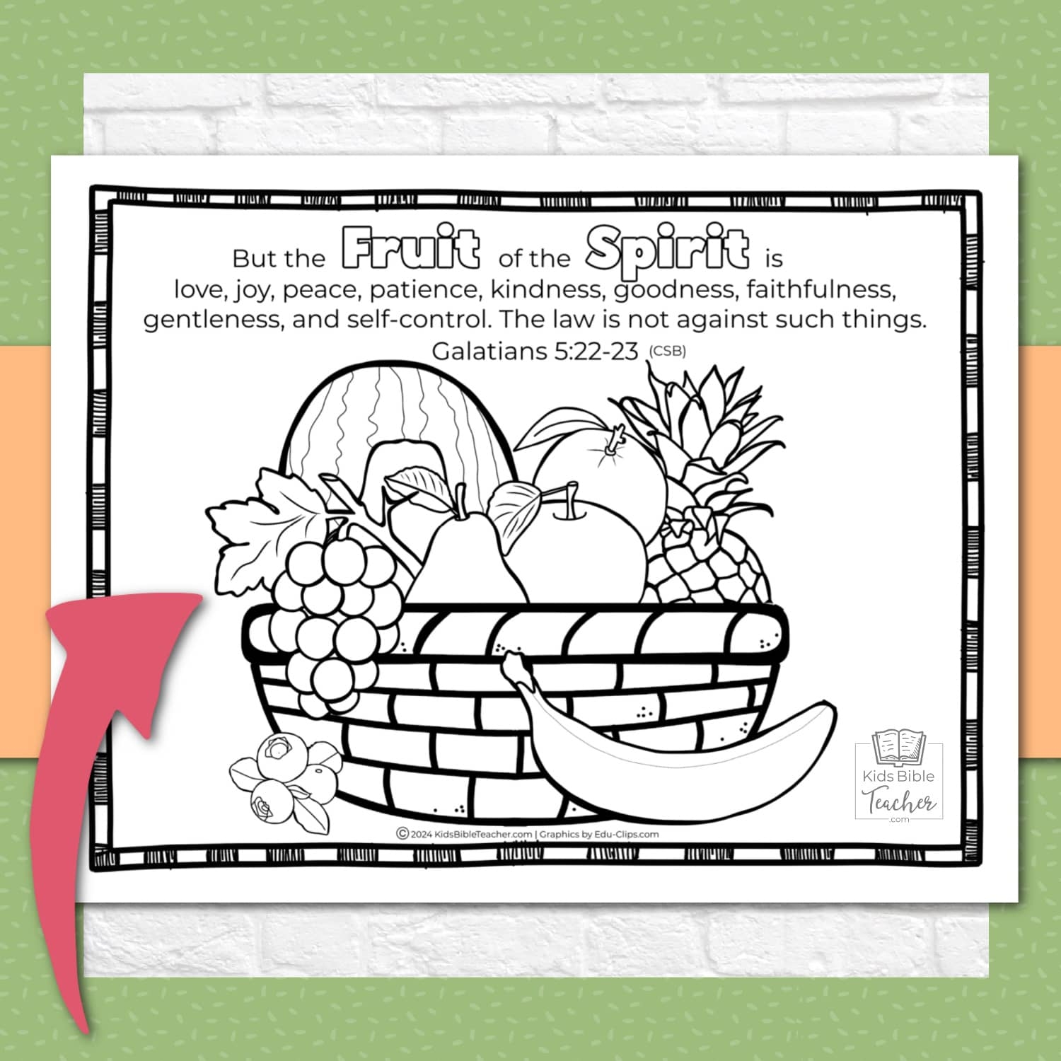Fruits Of The Spirit Worksheet