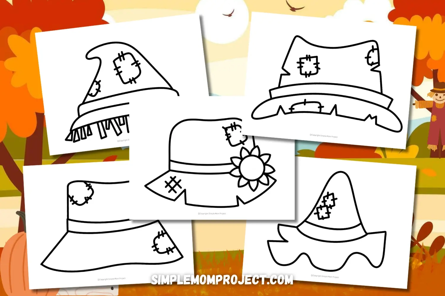 Fun And Free Printable Scarecrow Hat Coloring Pages Simple Mom 