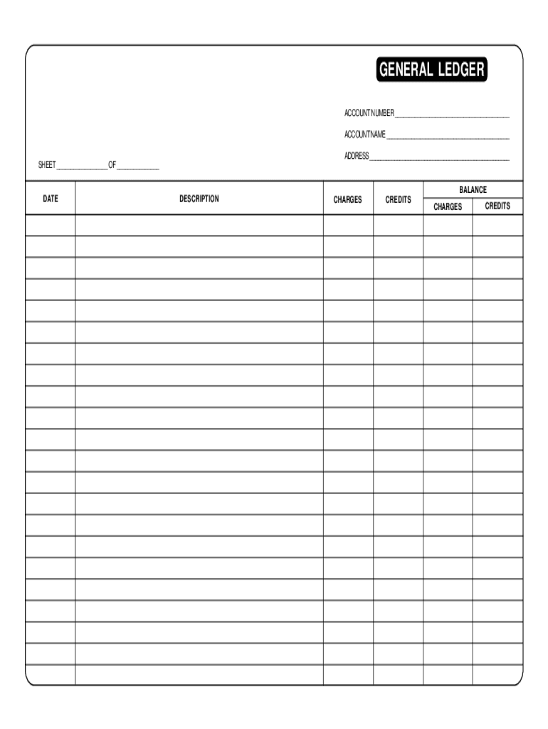 Printable Blank Ledger Template