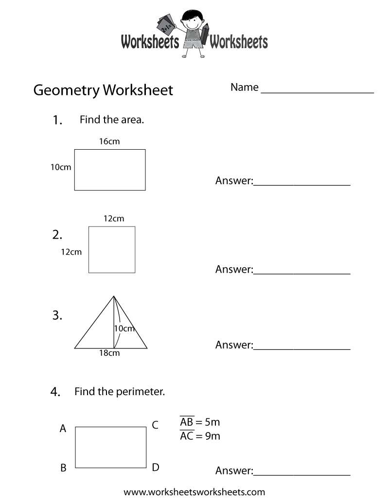 Geometry Worksheets Worksheets Library