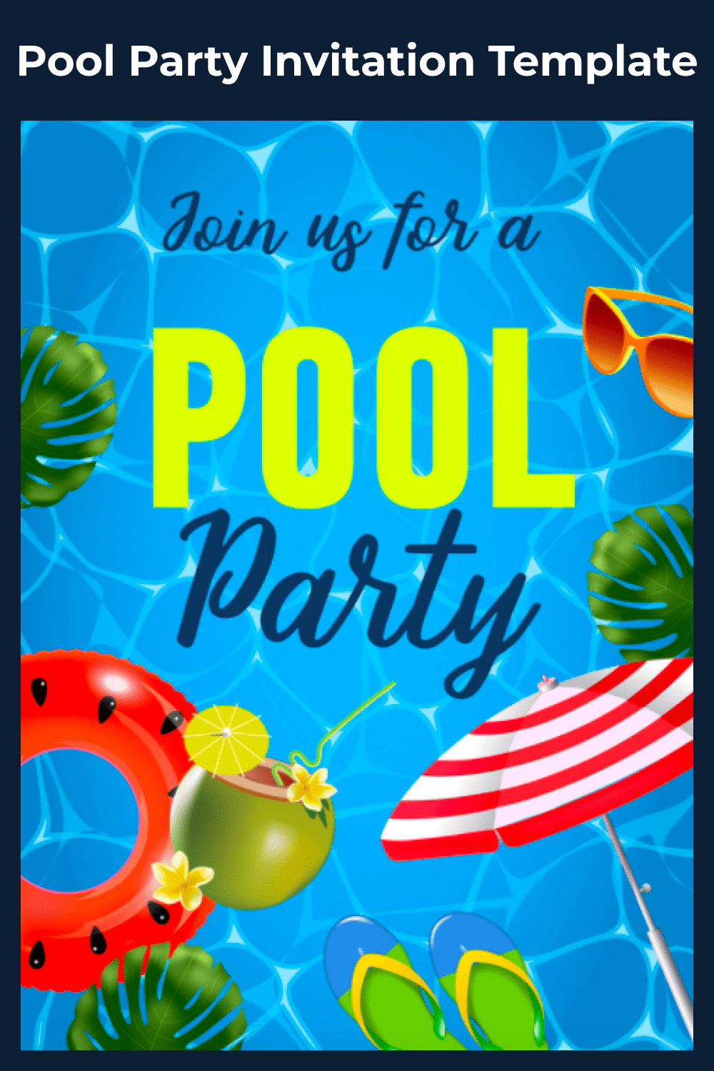 Girls Birthday Greeting Invitations 43 Pool Birthday Party 
