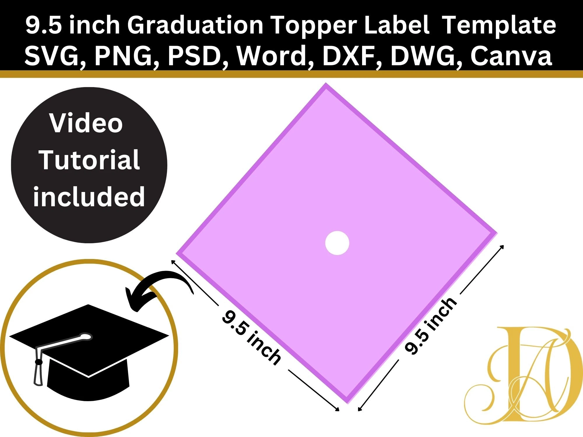 Printable Graduation Cap Top Template