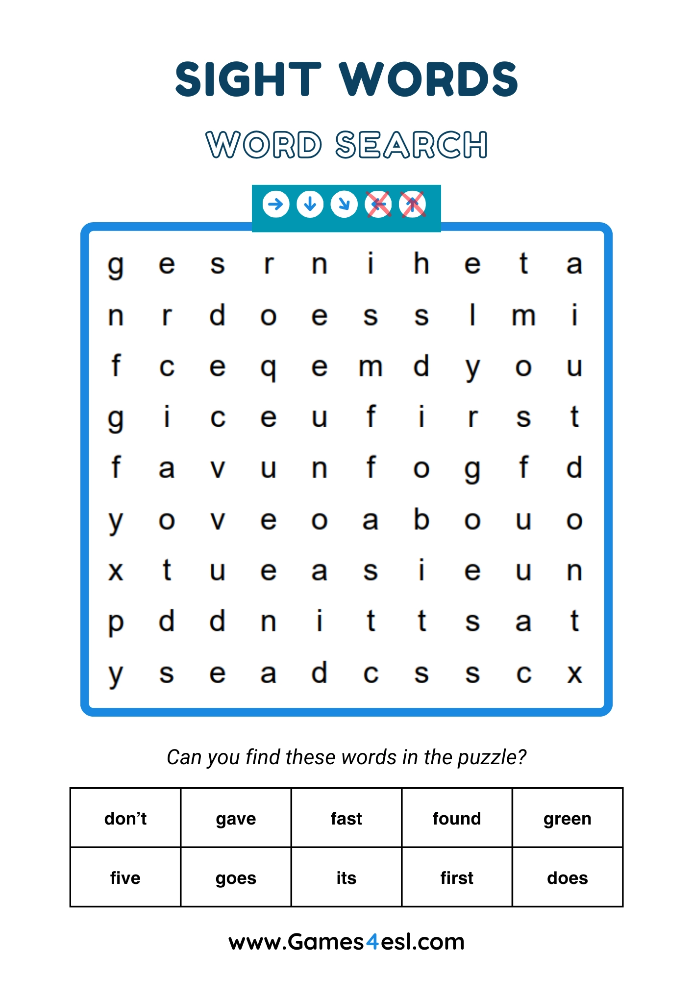 Grade 2 Word Searches Games4esl