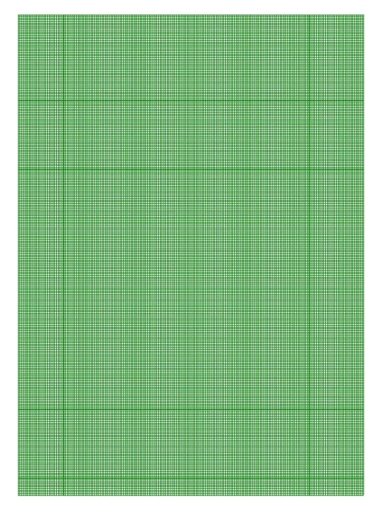 Graph Paper MM Green A4 Svg PDF