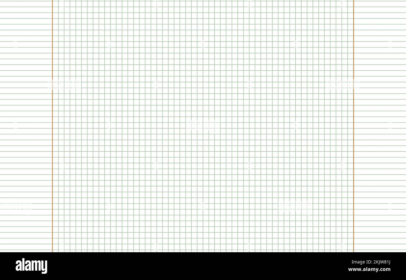 Graph Paper Printable Squared Grid Paper With Color Horizontal 