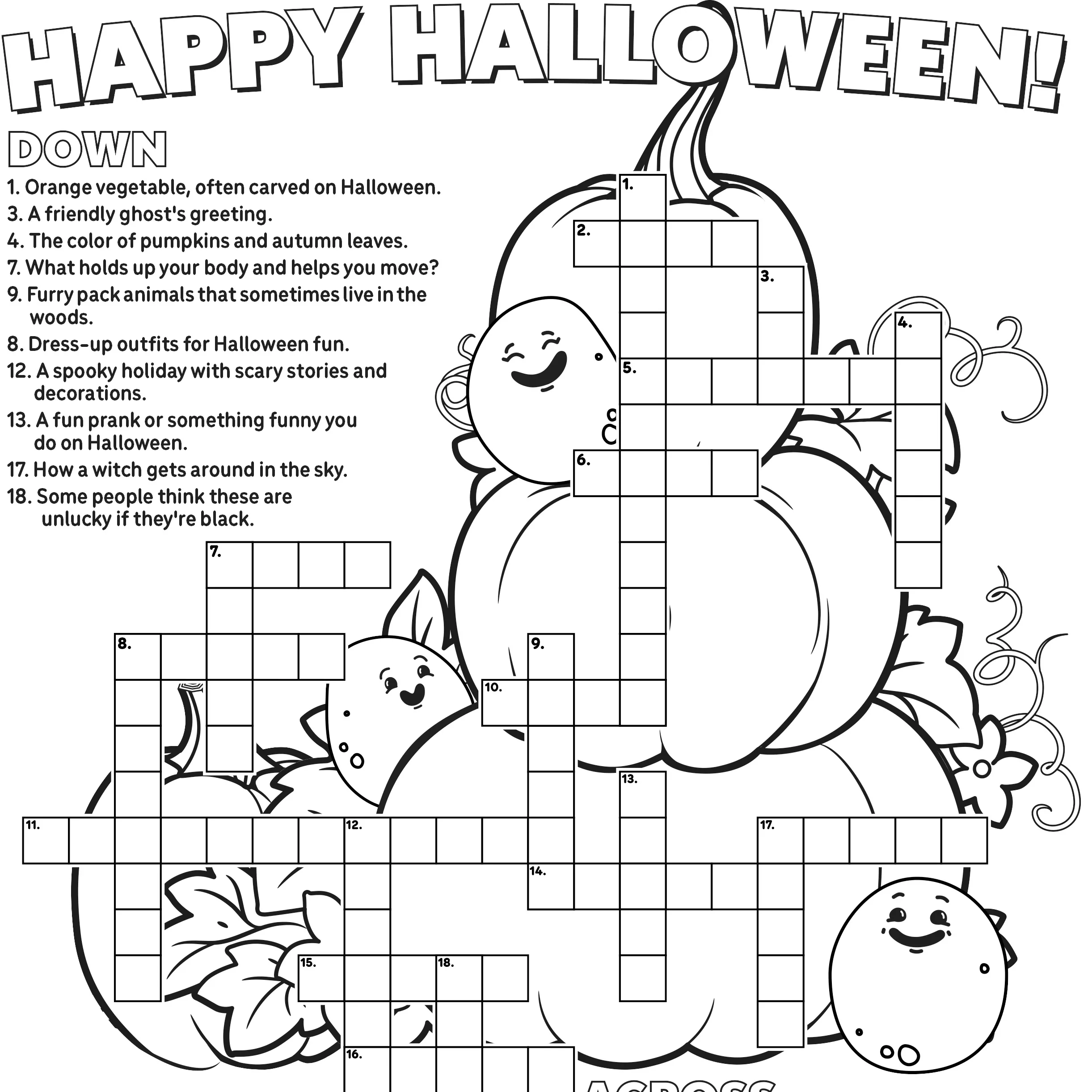 Free Kids Crossword Puzzles Printable Fun