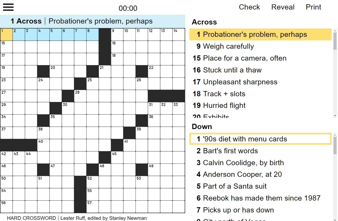 Medium Hard Crossword Puzzles