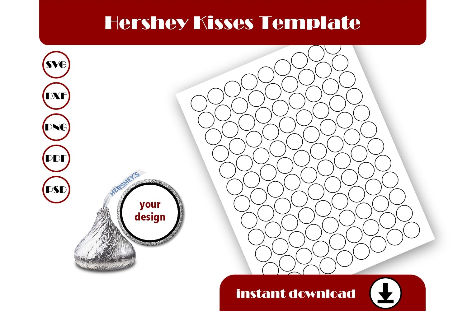 Hershey Kiss Template Hershey Kiss Stickers 2021623 