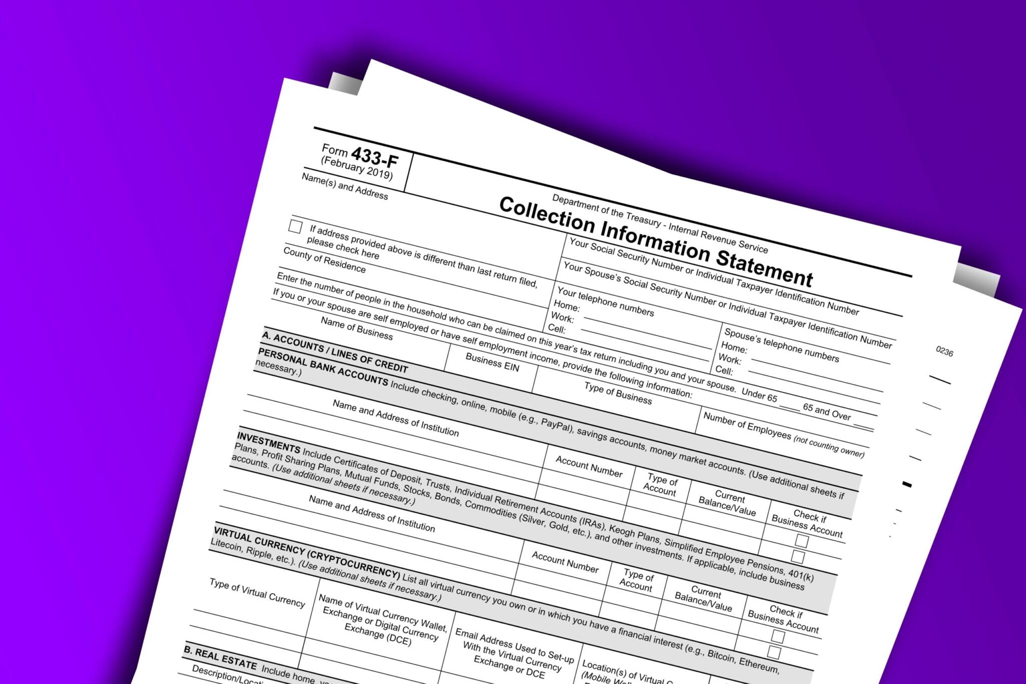 Irs Gov Form 433 F