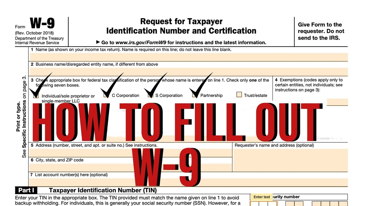 How To Complete IRS W9 Form W 9 Form With Examples