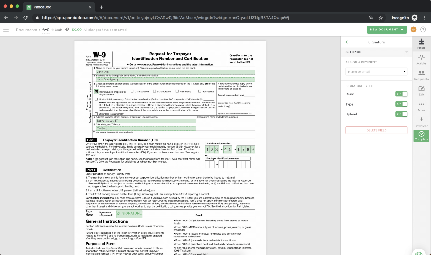 W9 Form To Fill Out For Llc