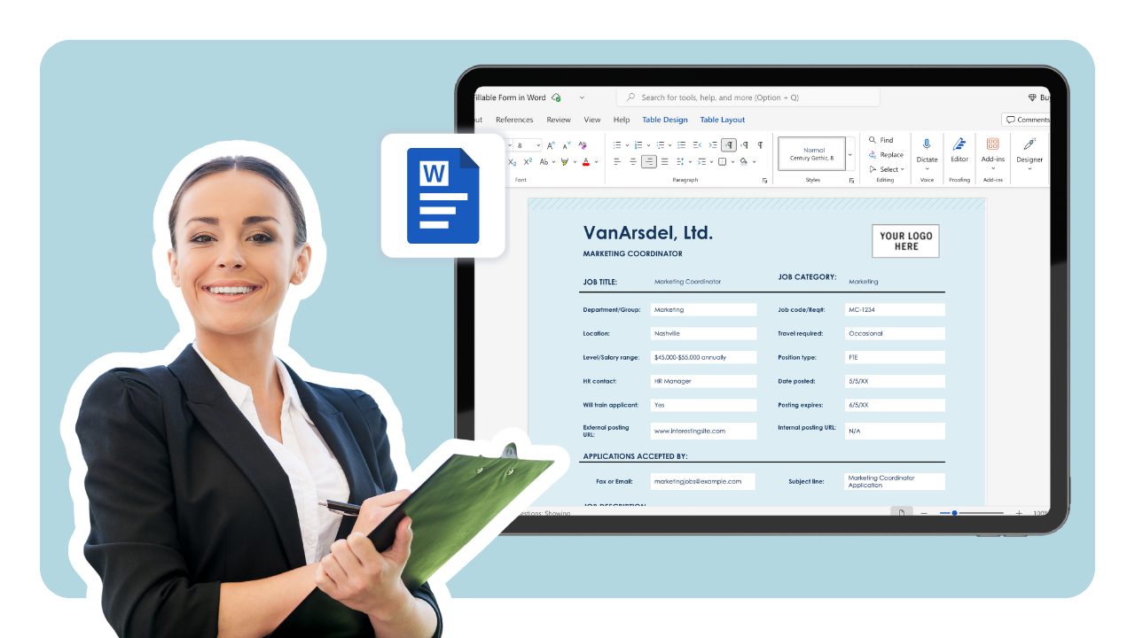 How To Create Fillable Forms In Word Involve me