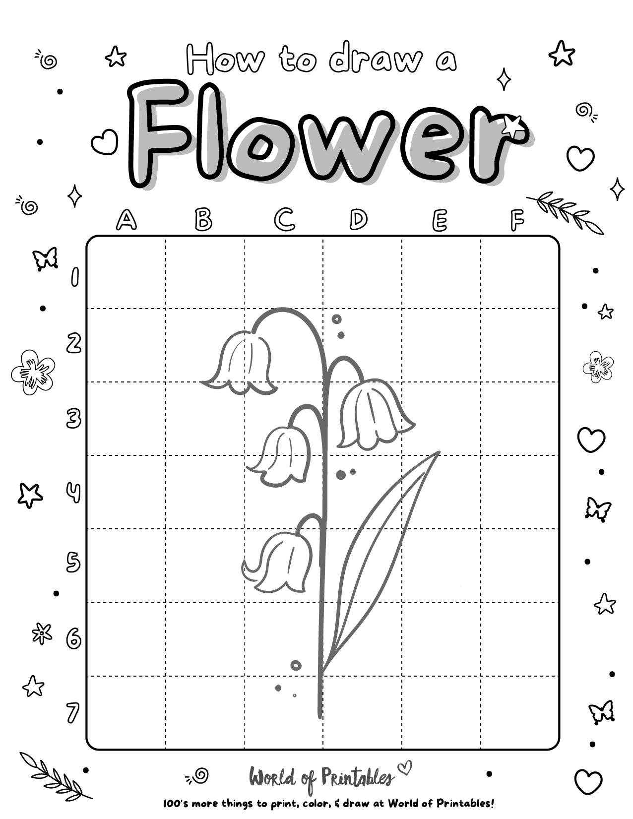 How To Draw A Flower Easy Step By Step Drawing Activities