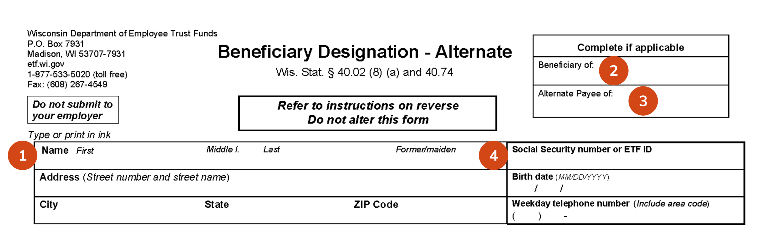 Sample Beneficiary Designation Form