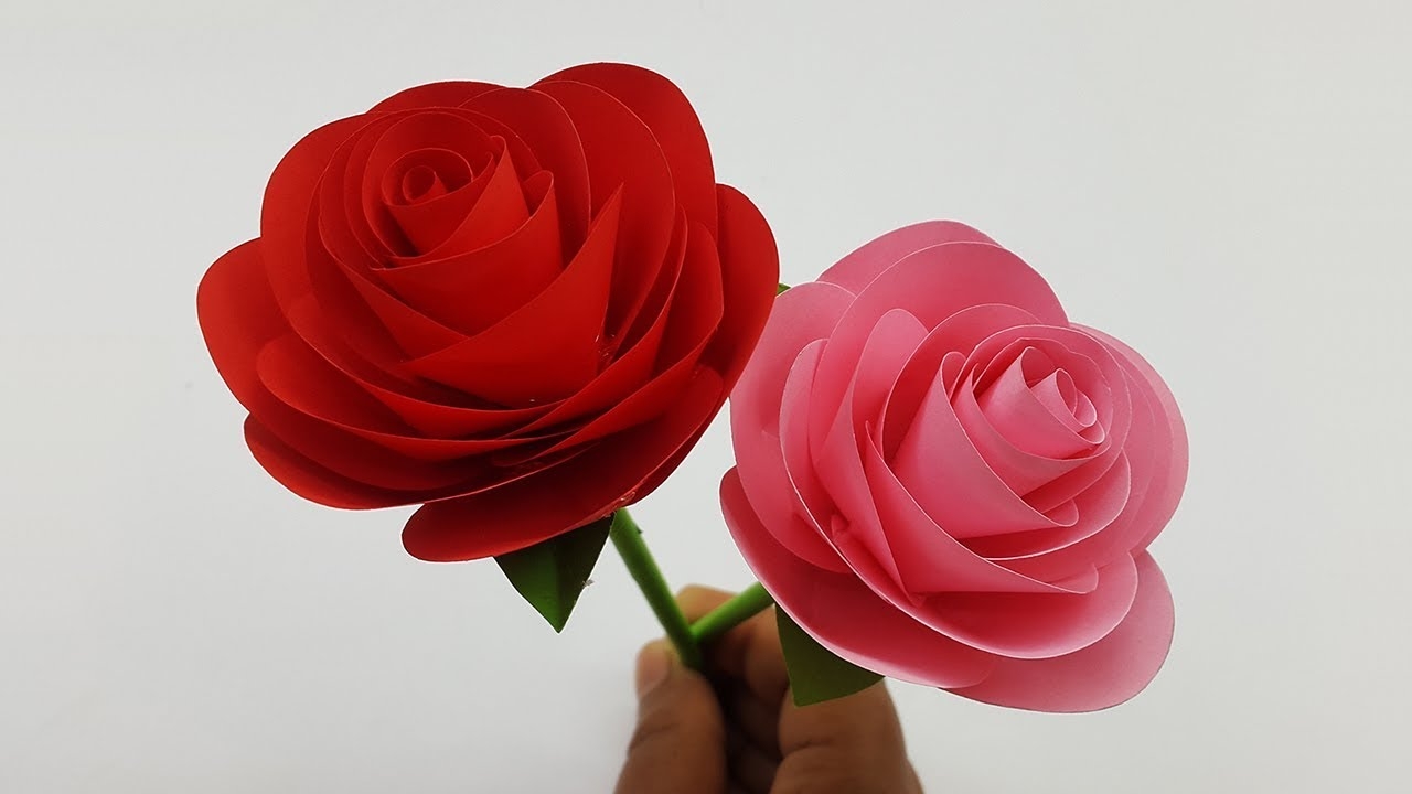 How To Make Roses On Paper Diy Paper Flowers How To Make Paper Rose Flower