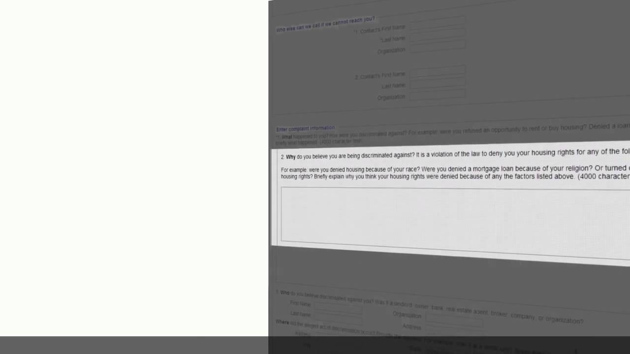 HUD Housing Discrimination Complaint Form 903