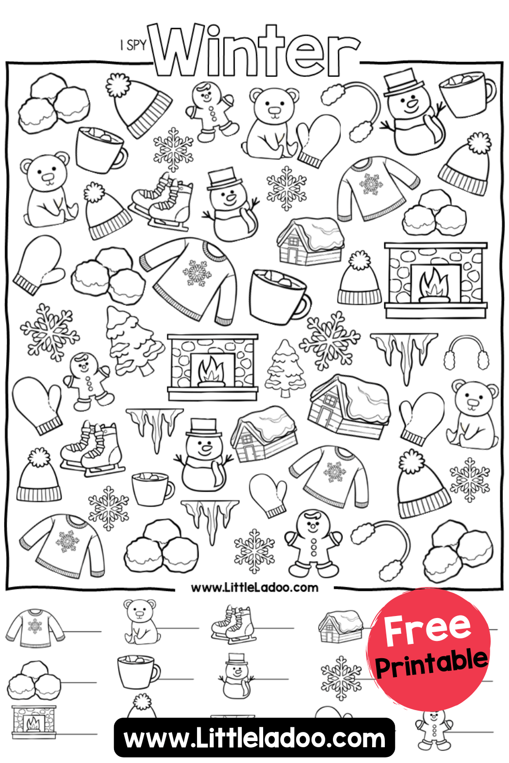 I Spy Winter Free Printable 