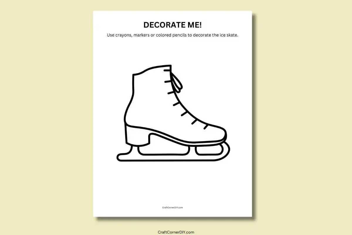 Ice Skate Template Printable