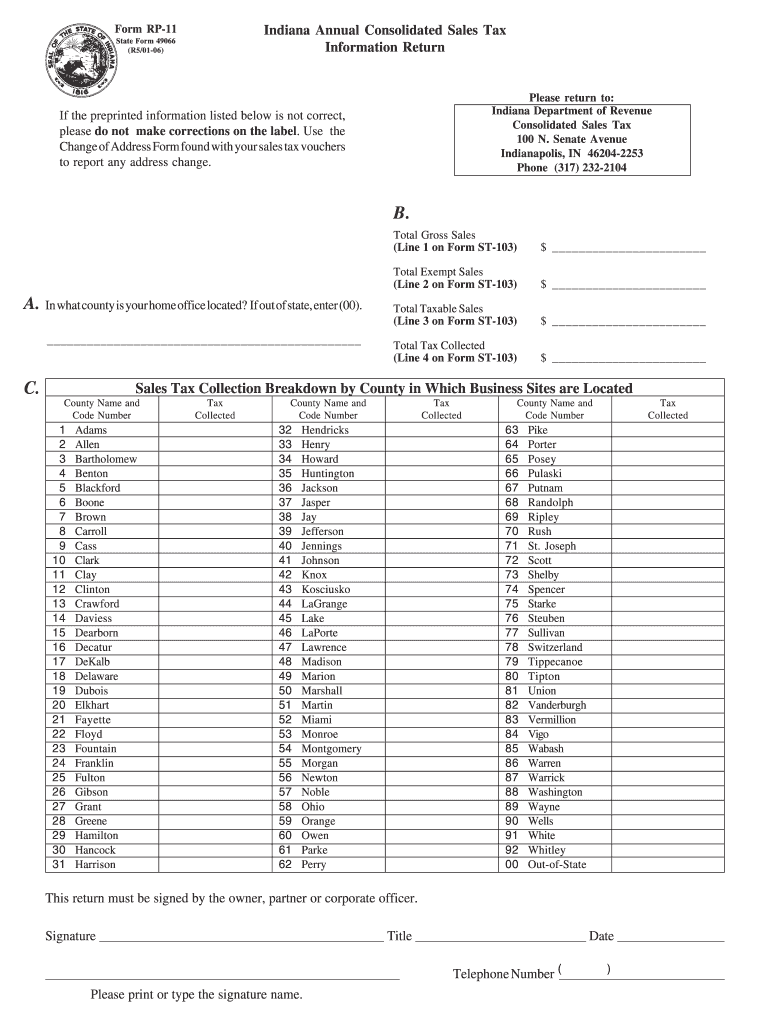 Indiana Sales Tax Form Fill Out amp Sign Online DocHub