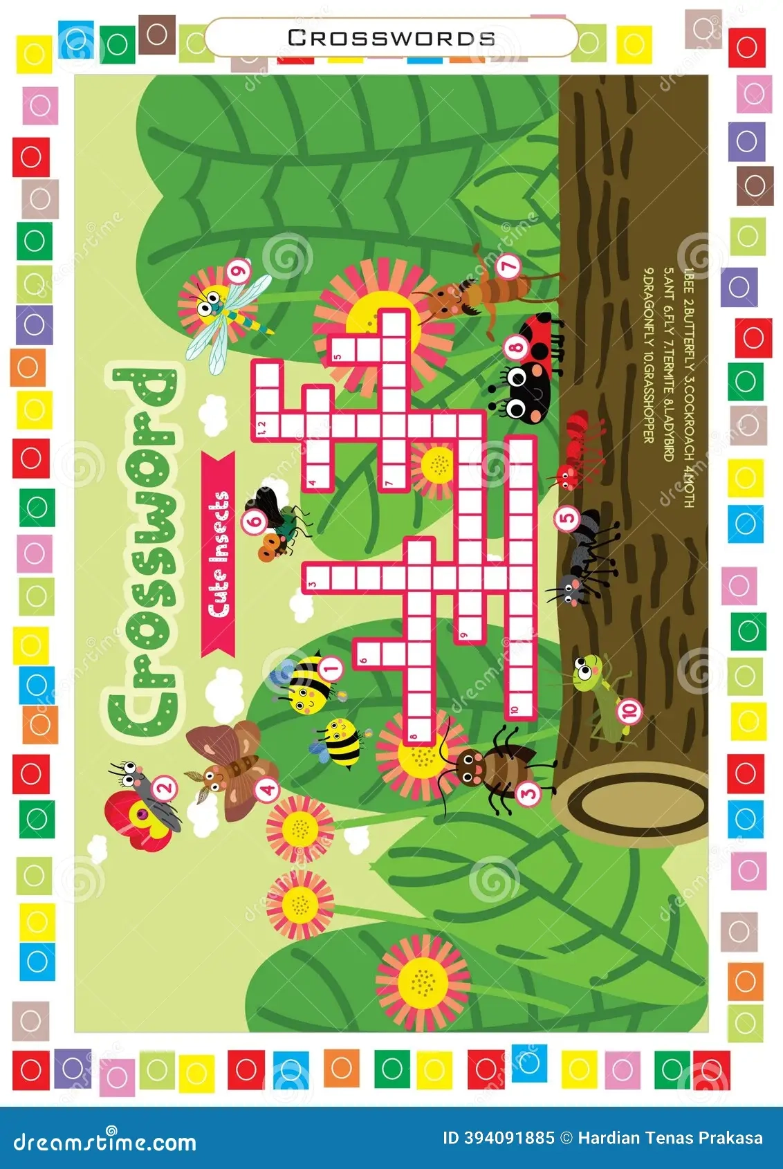 Insect Crossword Puzzle Stock Illustrations 130 Insect Crossword 