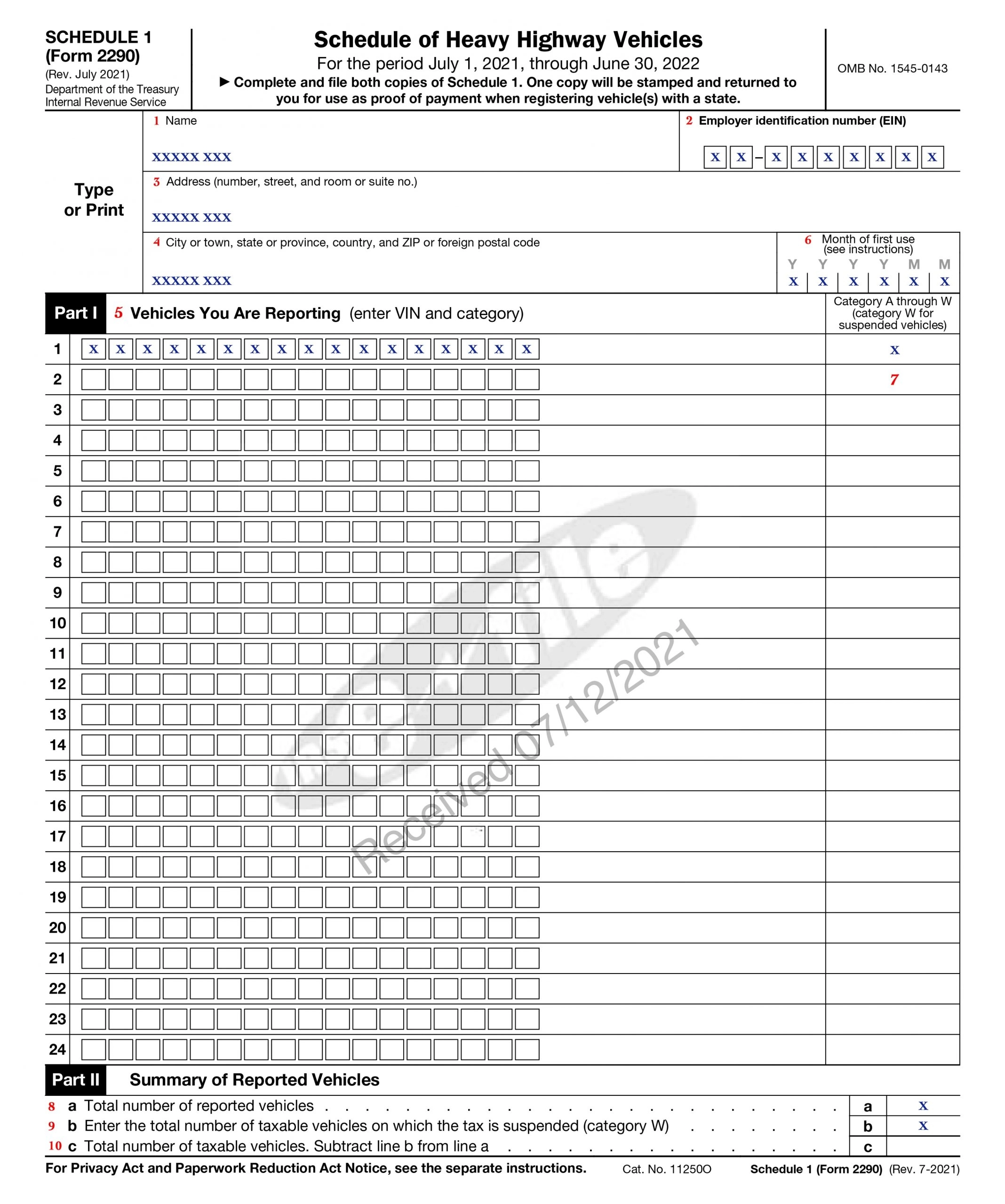 Instant 2290 Schedule 1 Proof Apply Now Truck2290
