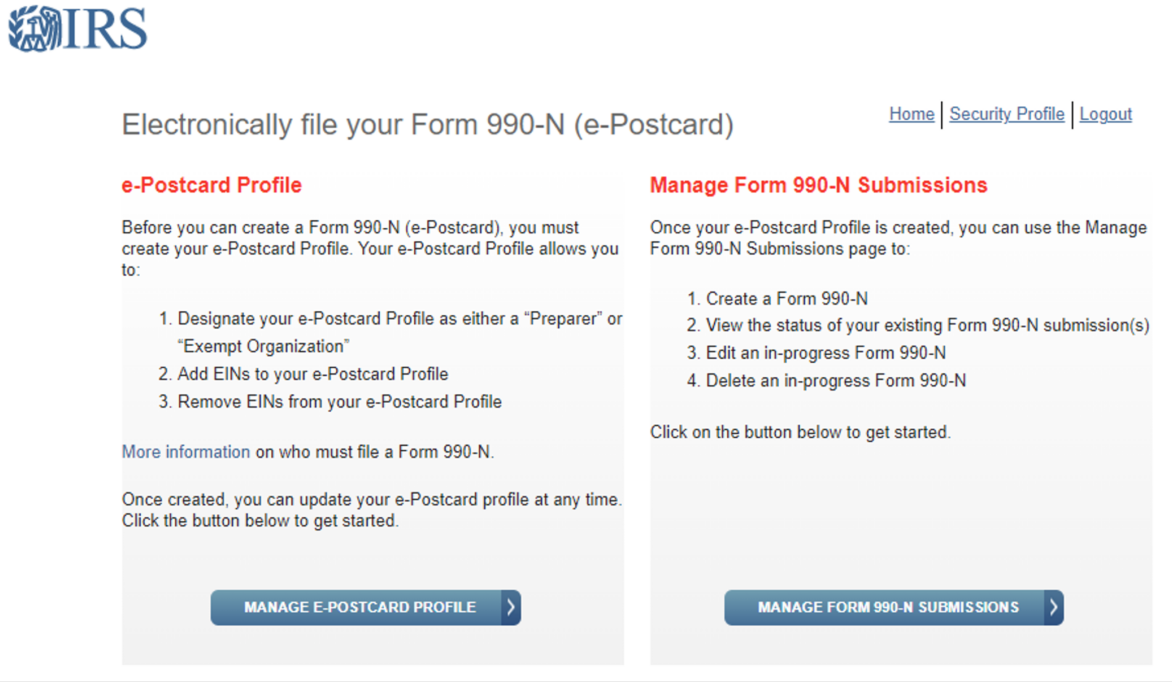 Form 990 N File