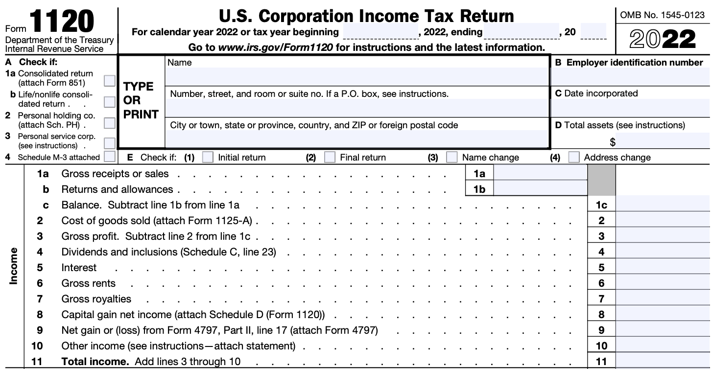 Federal Form 1120-H Instructions