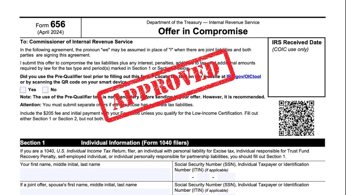 Irs Form 656 B Printable