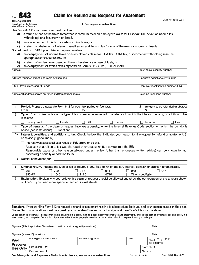 Irs Form 843 Fill Out amp Sign Online DocHub