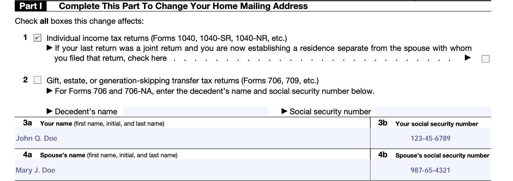 IRS Form 8822 Instructions Changing Your Address With The IRS