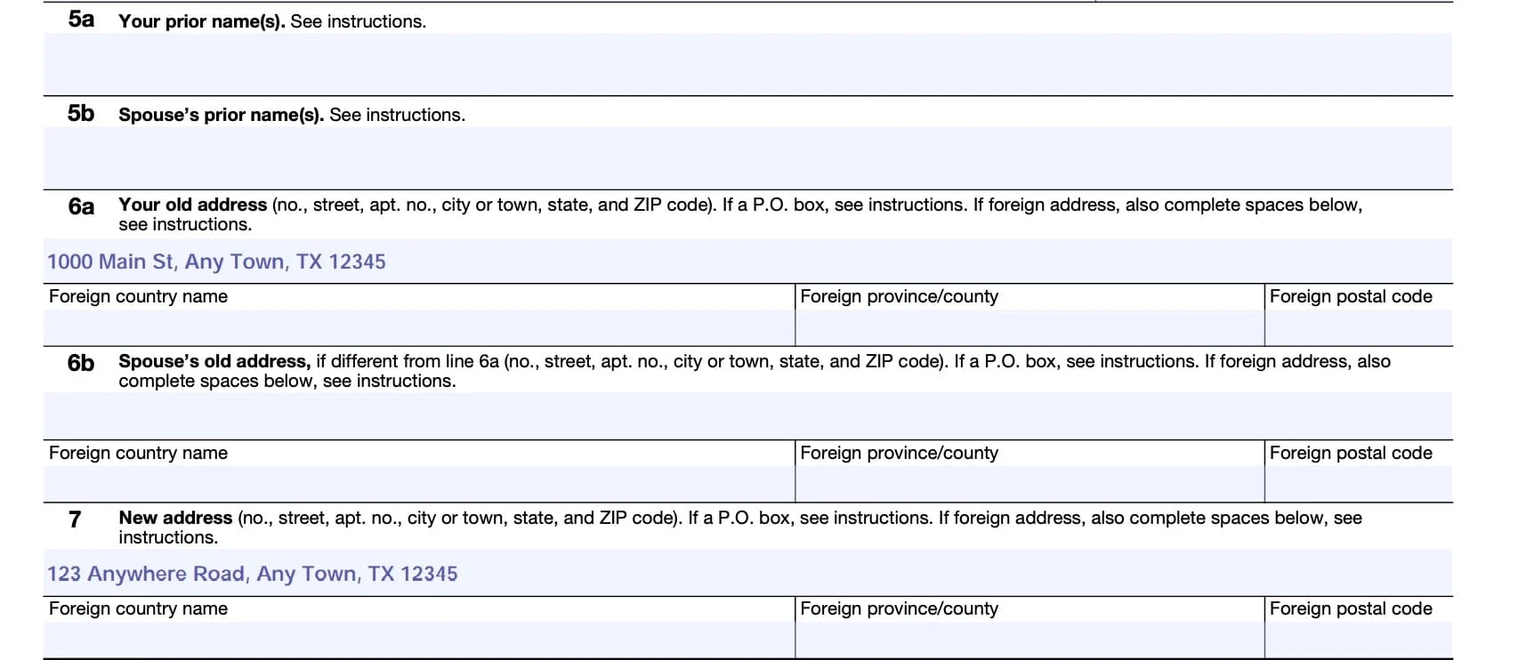 IRS Form 8822 Instructions Changing Your Address With The IRS