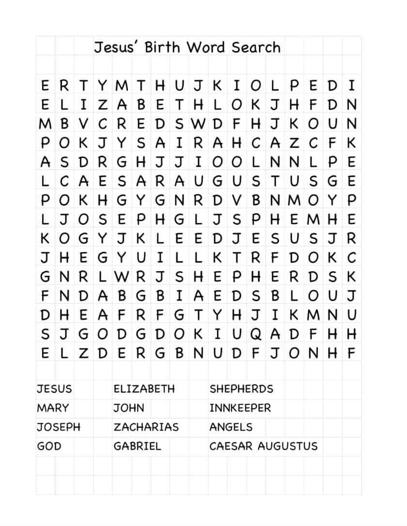 Free Printable Christian Word Puzzles