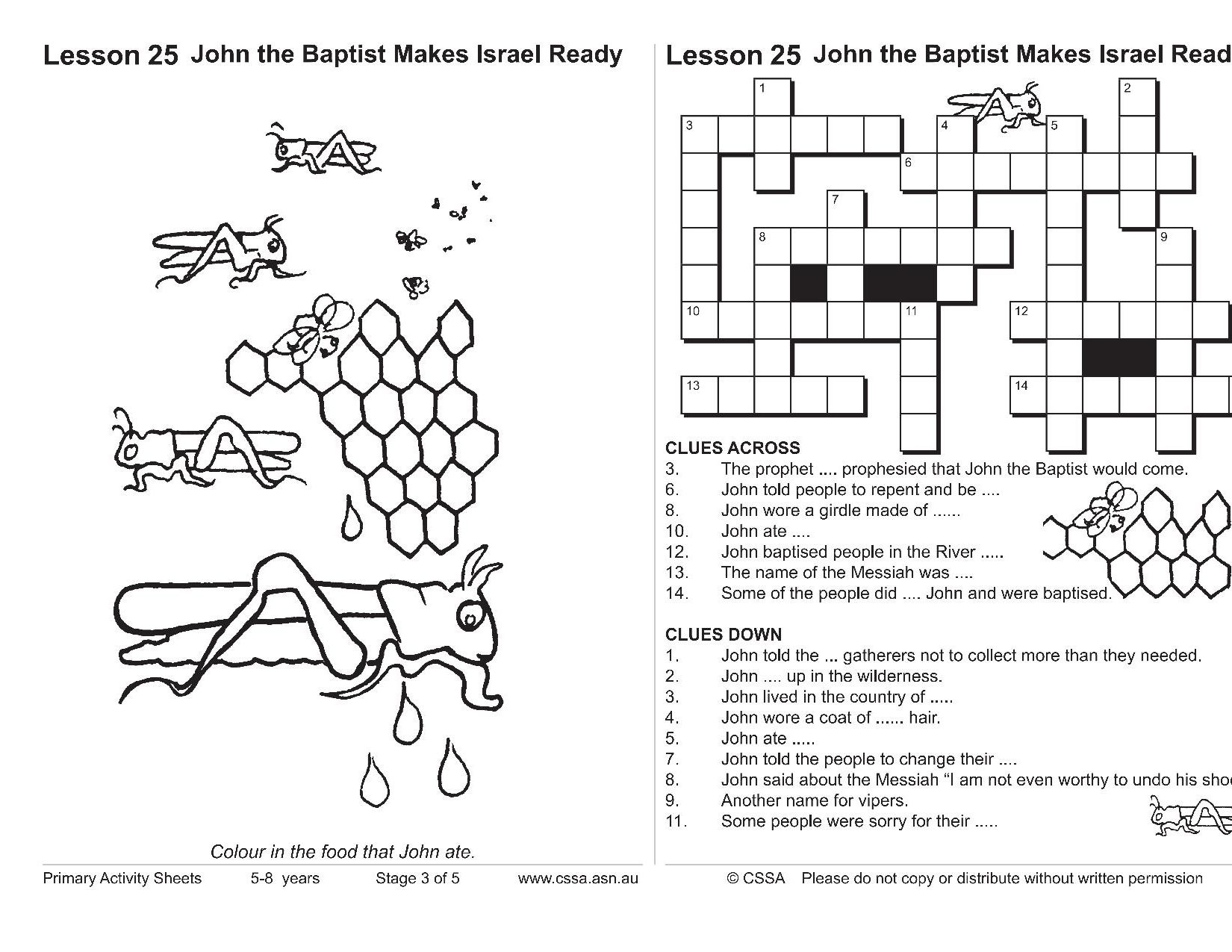 John The Baptist CSSA Primary Stage 3 Lesson 25 Magnify Him 