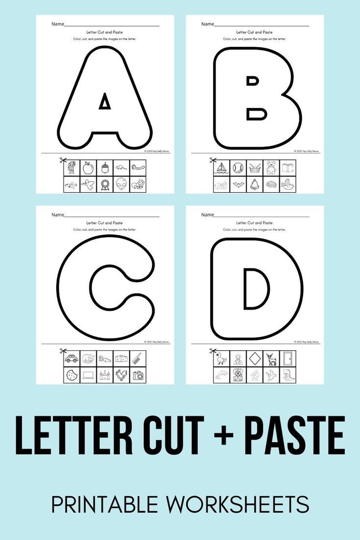 letter cut and paste worksheets free printable resources
