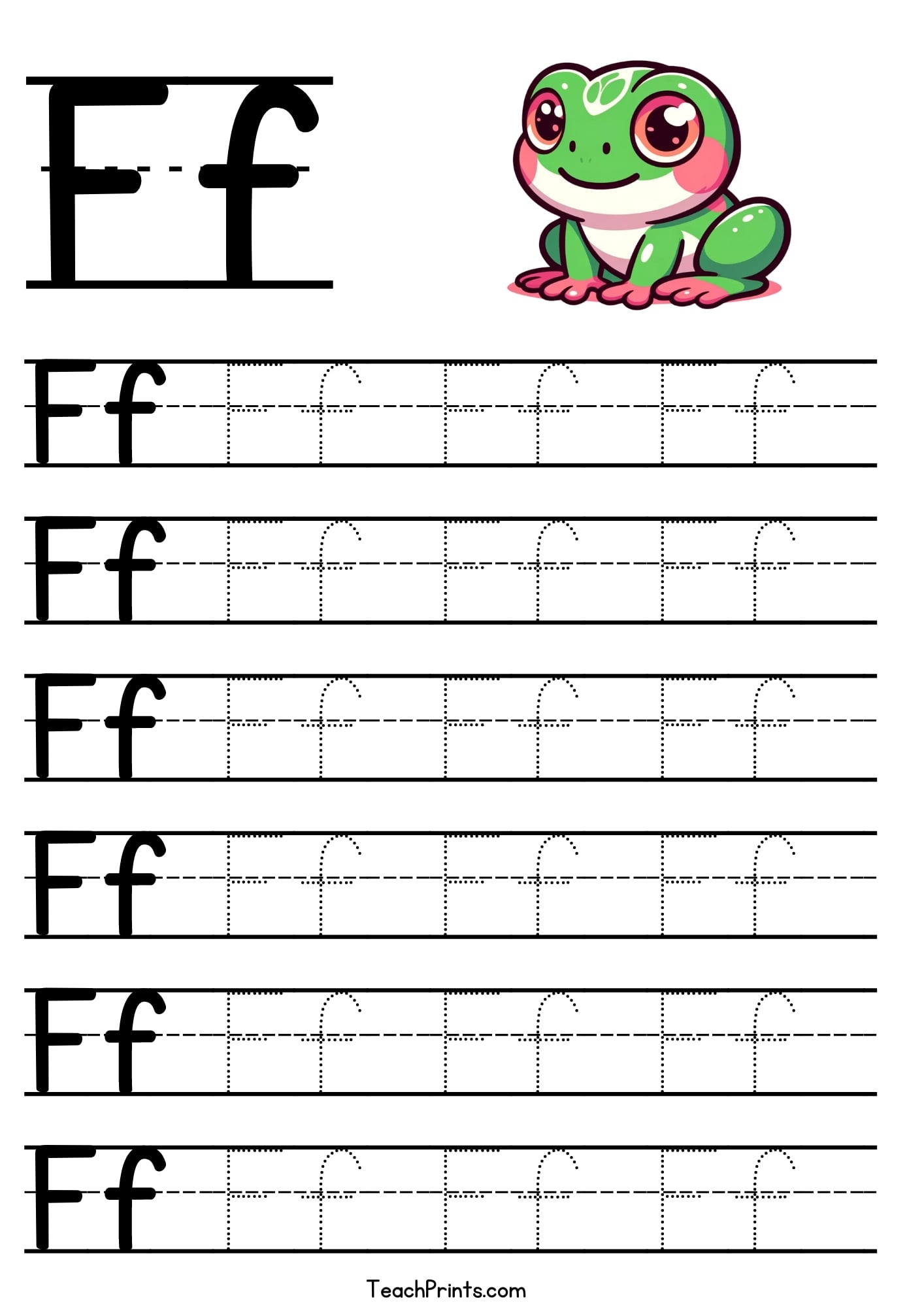 Letter F Trace Printable