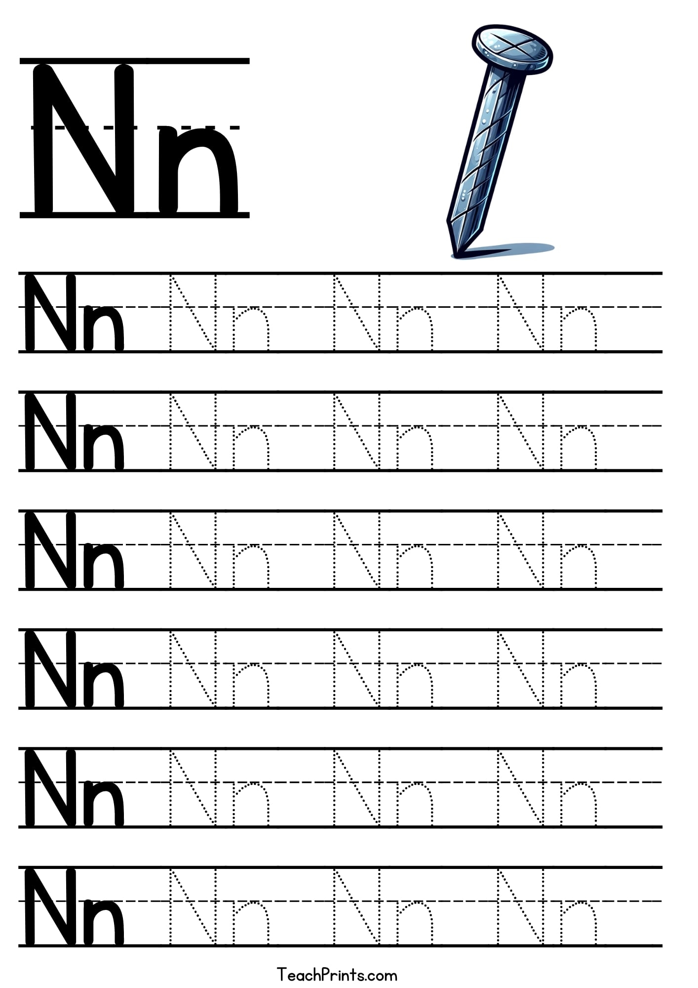 Letter N Worksheets Free Printables