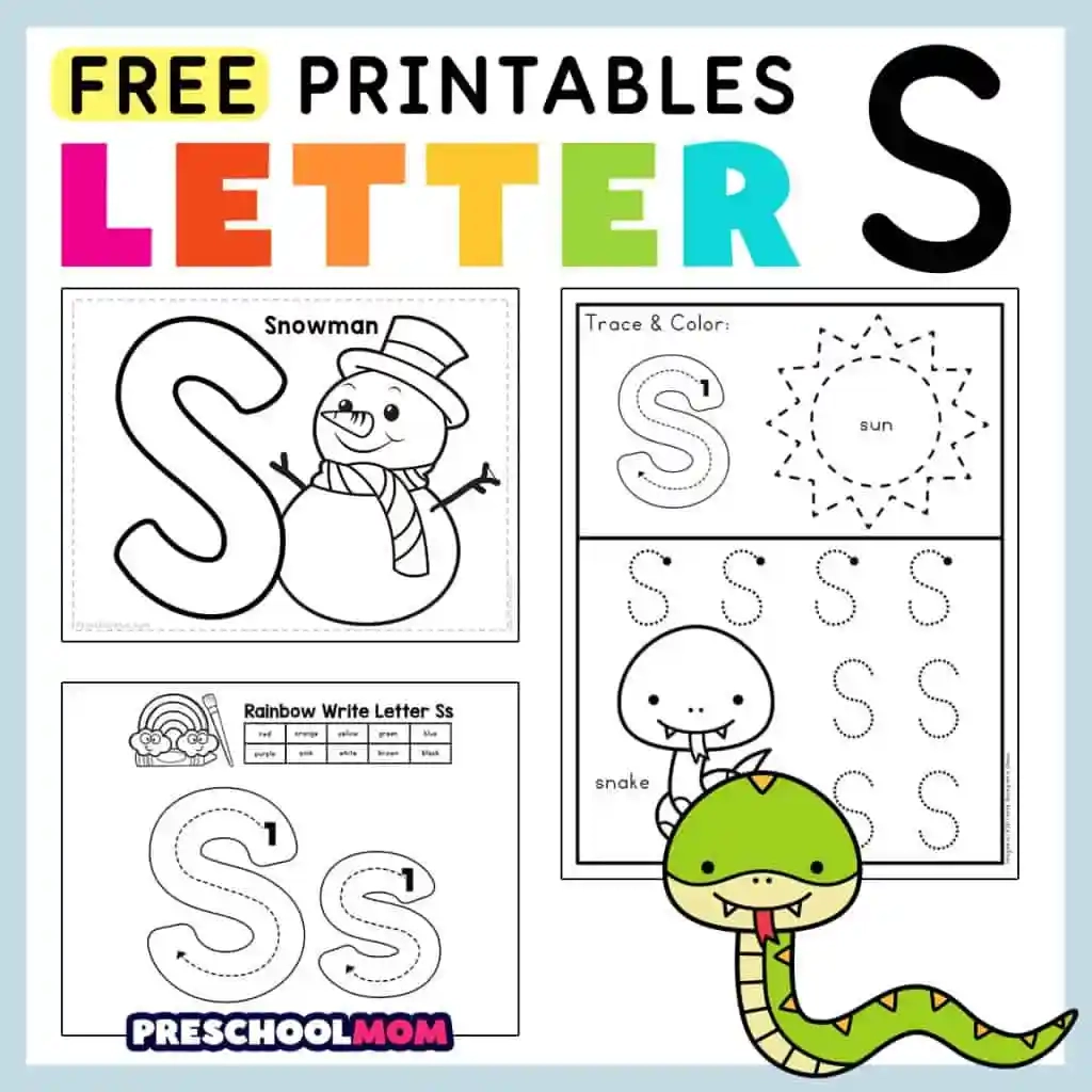 letter s preschool printables preschool mom
