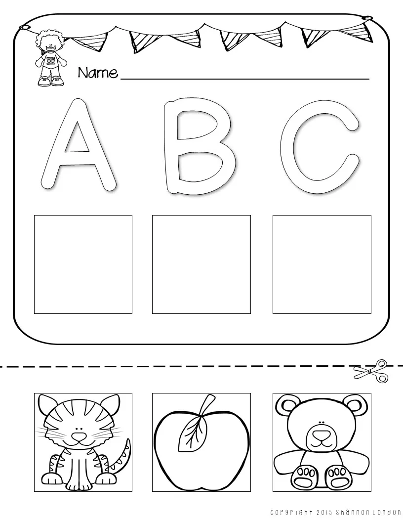 letter worksheets cut and paste printables