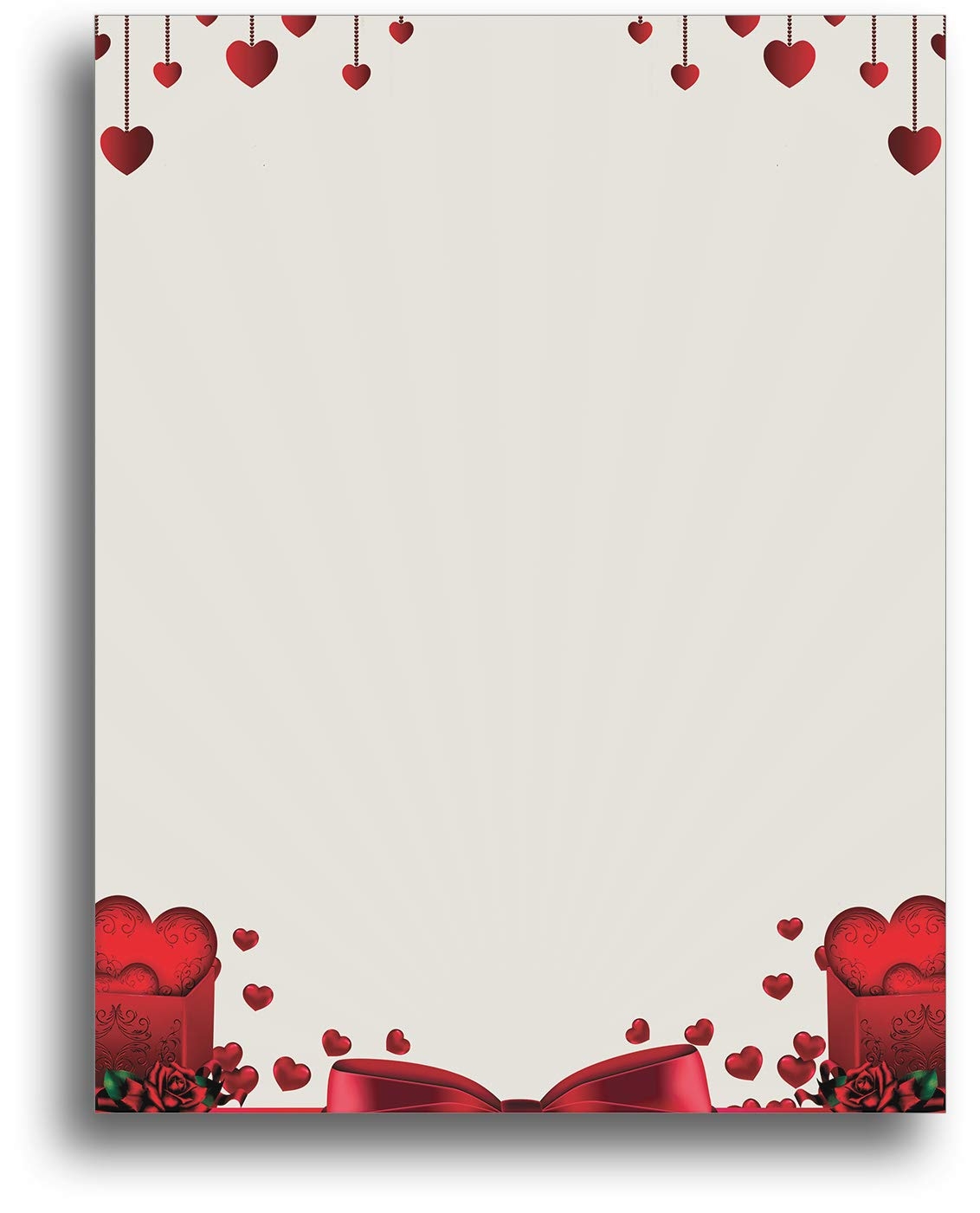 Love Hearts Romantic Writing Paper 80 Sheets Amazon de 