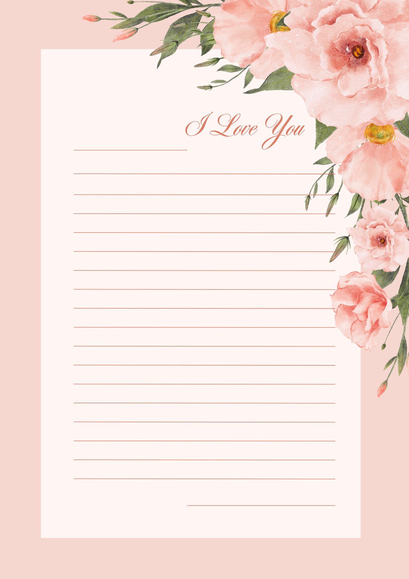 Love Letter Writing Paper