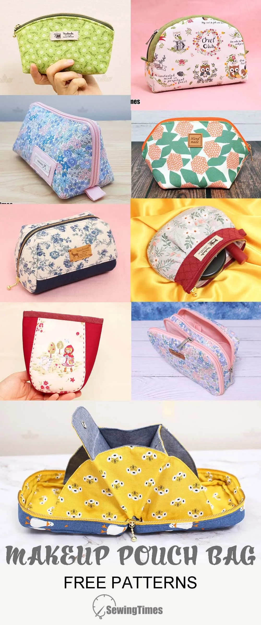 Makeup Pouch Bag Free Patterns Diy Pouch And Bag With Sewingtimes