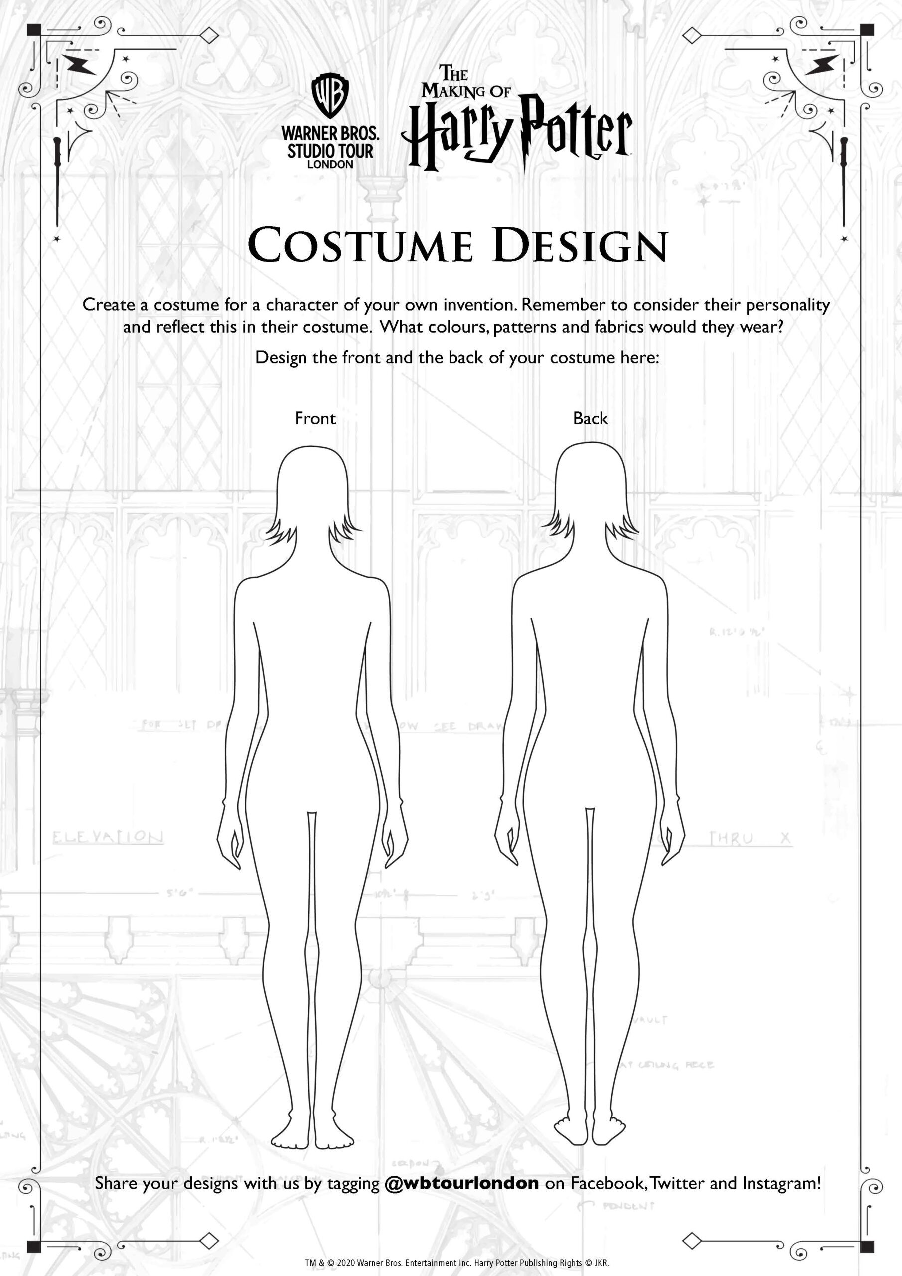 Costume Design Template Female