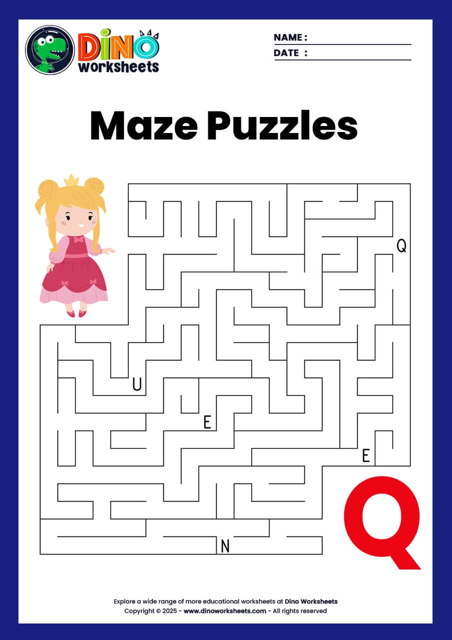 Puzzles For Kids Printable Mazes