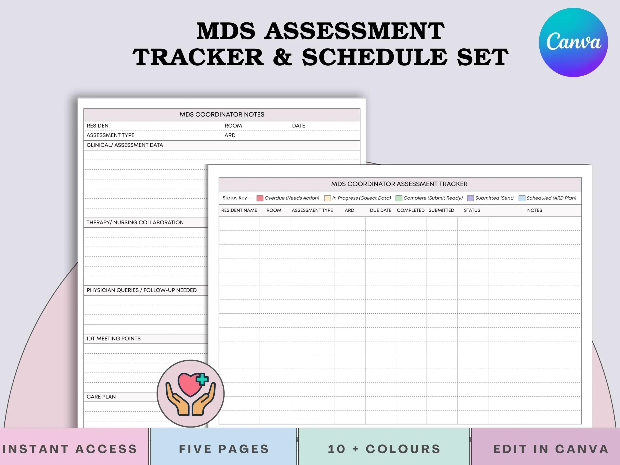 Mds Sheet For Skilled Nursing Etsy