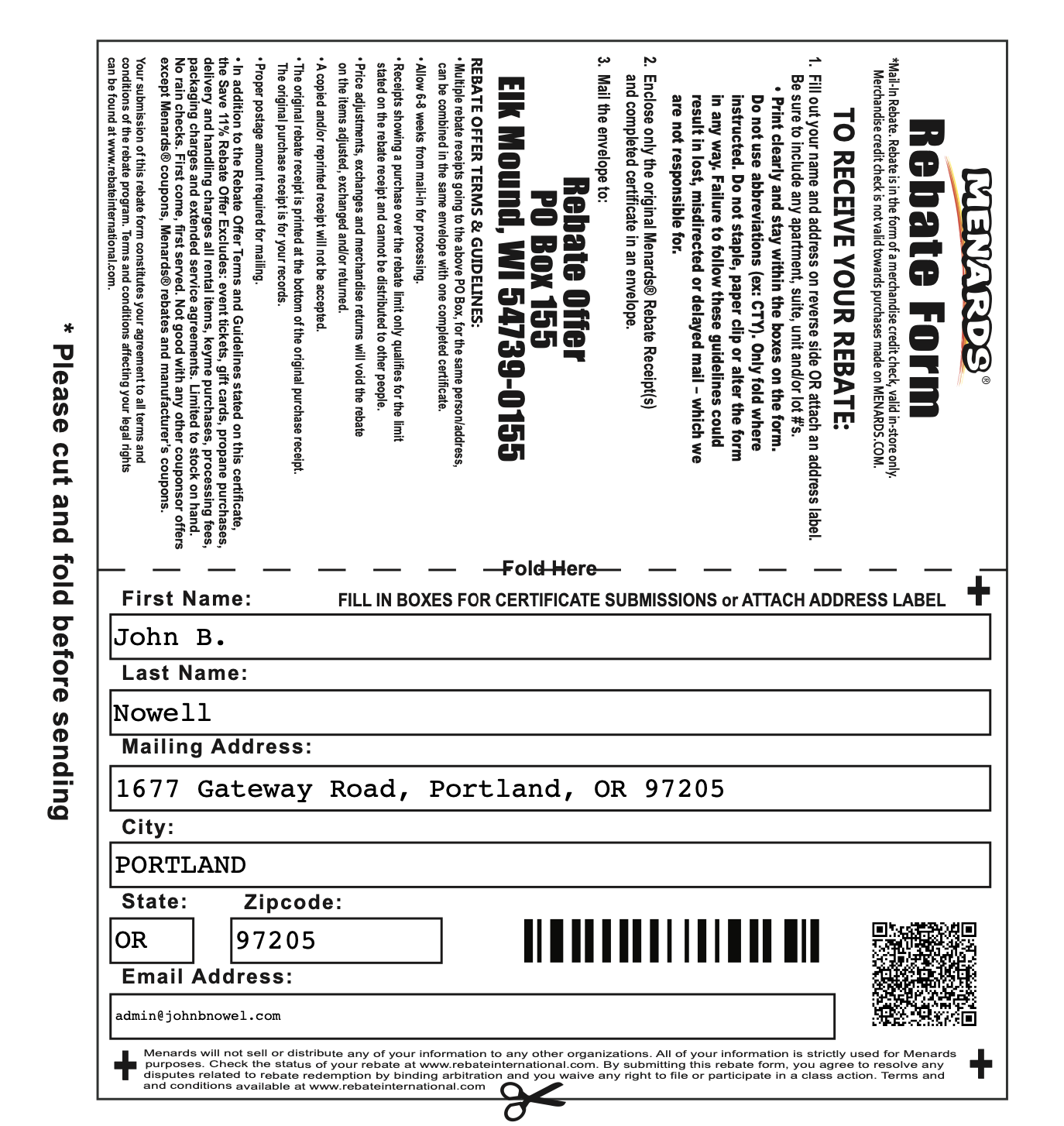 Menards Rebate Form How To Redeem Your Rebate MenardsRebate 