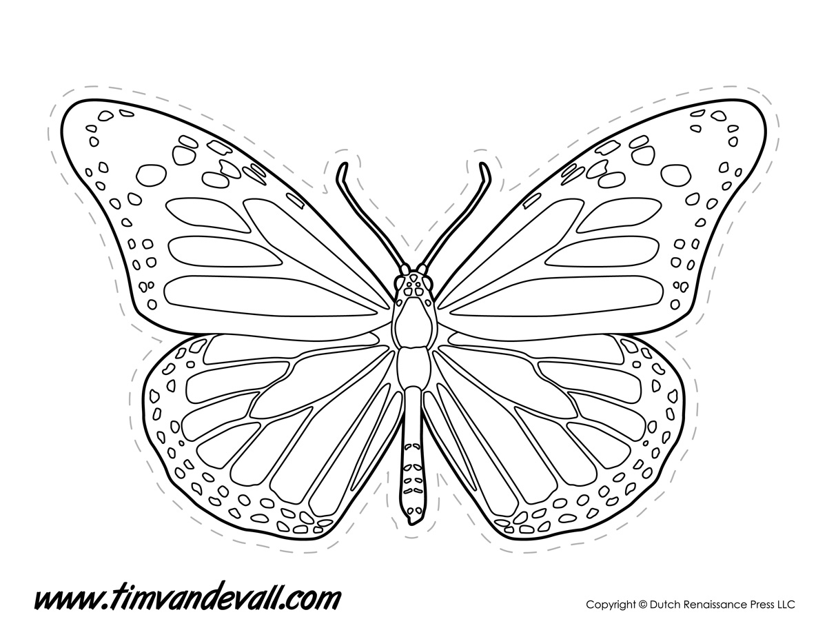Template Monarch Butterfly Printable