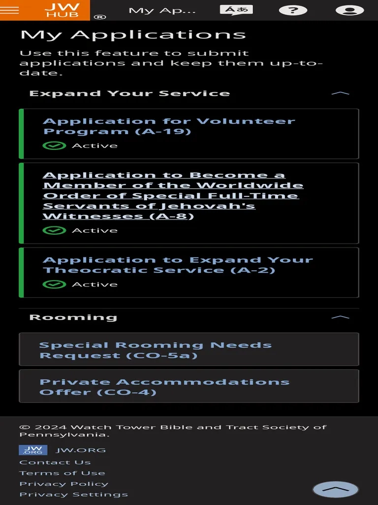 My Applications Applications JW Hub PDF