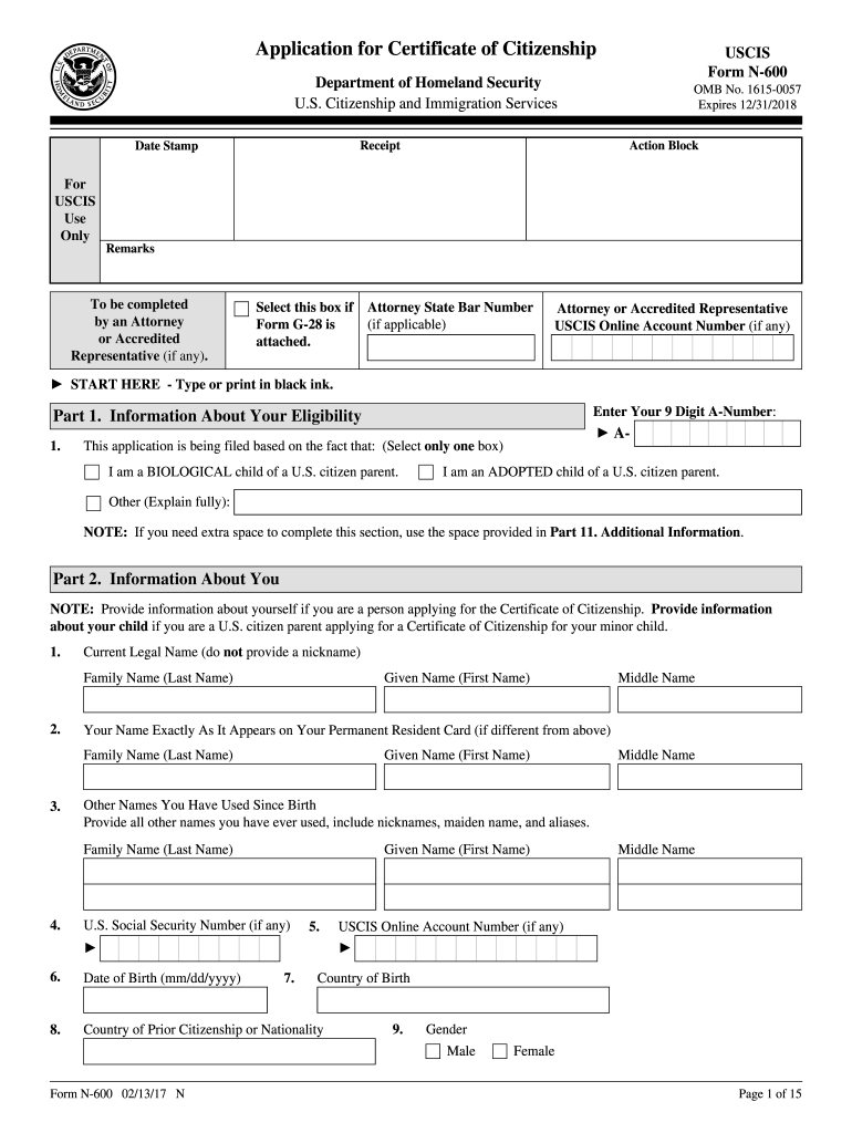 N 600 Form Fill Out amp Sign Online DocHub