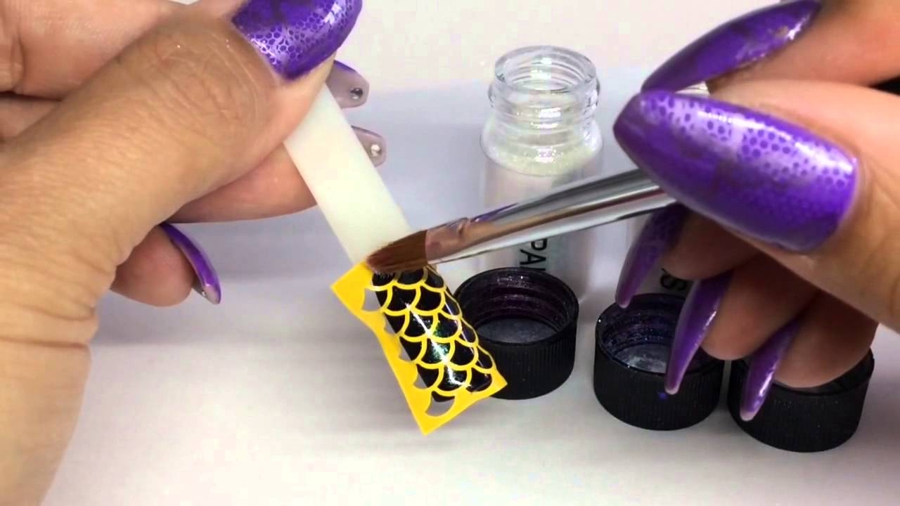 Nail Vinyls UK Review amp Tutorial With Gel Polish Mermaid Nails amp Cyclone 